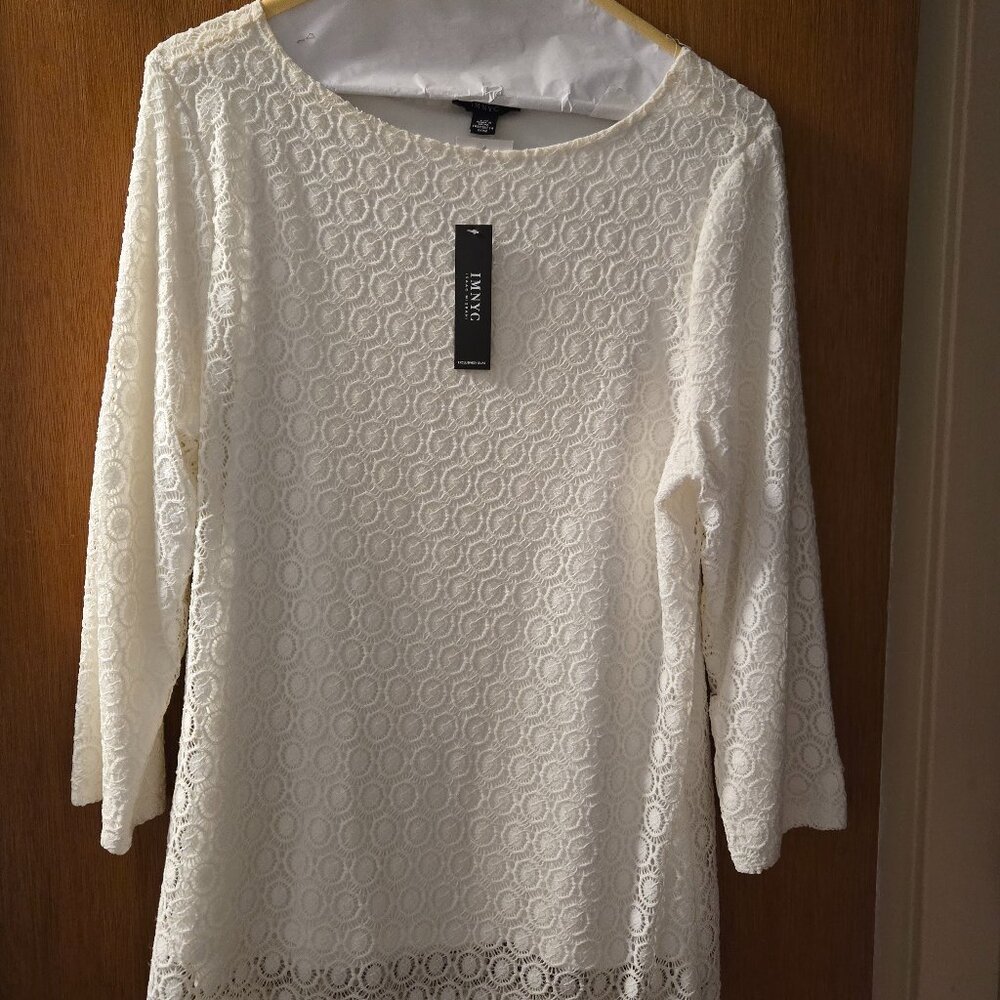 White Lace Top - NWT - Size L